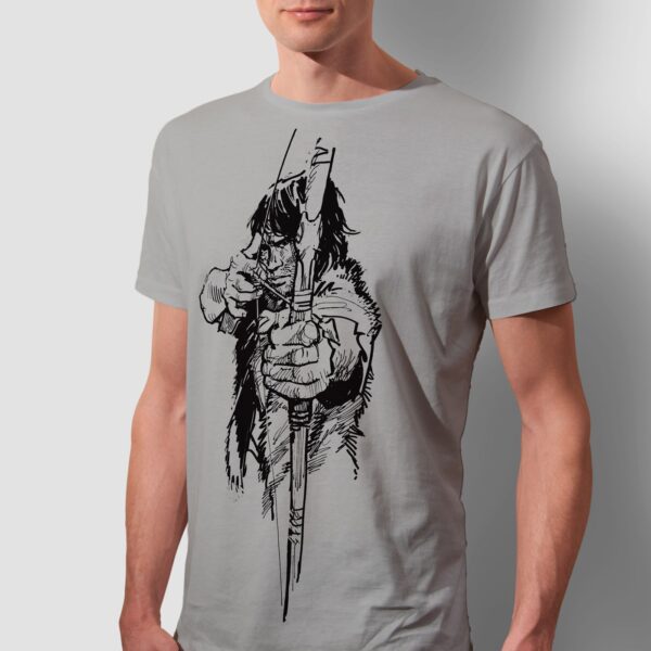 Thorgal z łukiem - T-shirt męski szary