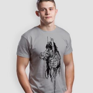 Thorgal z łukiem - T-shirt męski szary - model