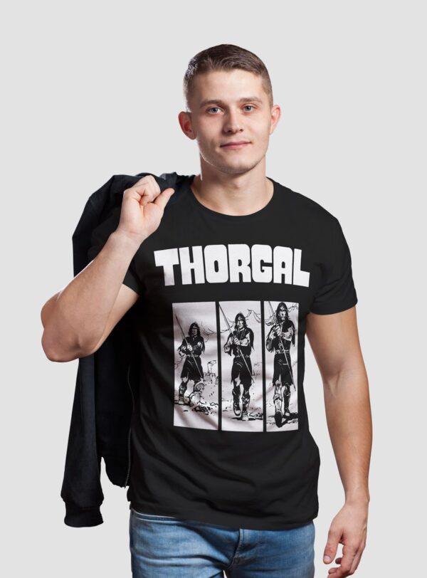Thorgal kadry - T-shirt męski czarny - model